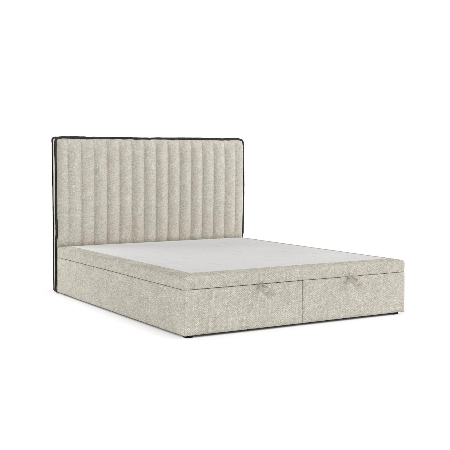 POLSTERBETT Keva mit Stauraum 180/200 cm Beige im Alta Stoff - Beige/Schwarz, Holz/Holzwerkstoff (180/200cm) - AltaBeds