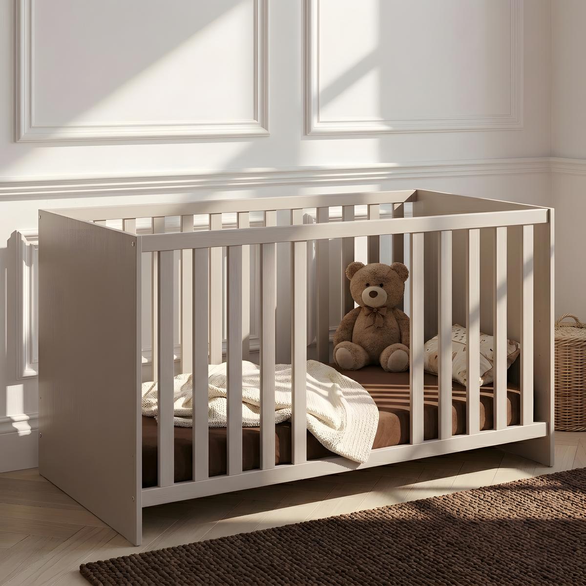 BABYBETT Essentials Cashmere - Hellbraun, Holz/Holzwerkstoff (70/140cm) - arthur berndt