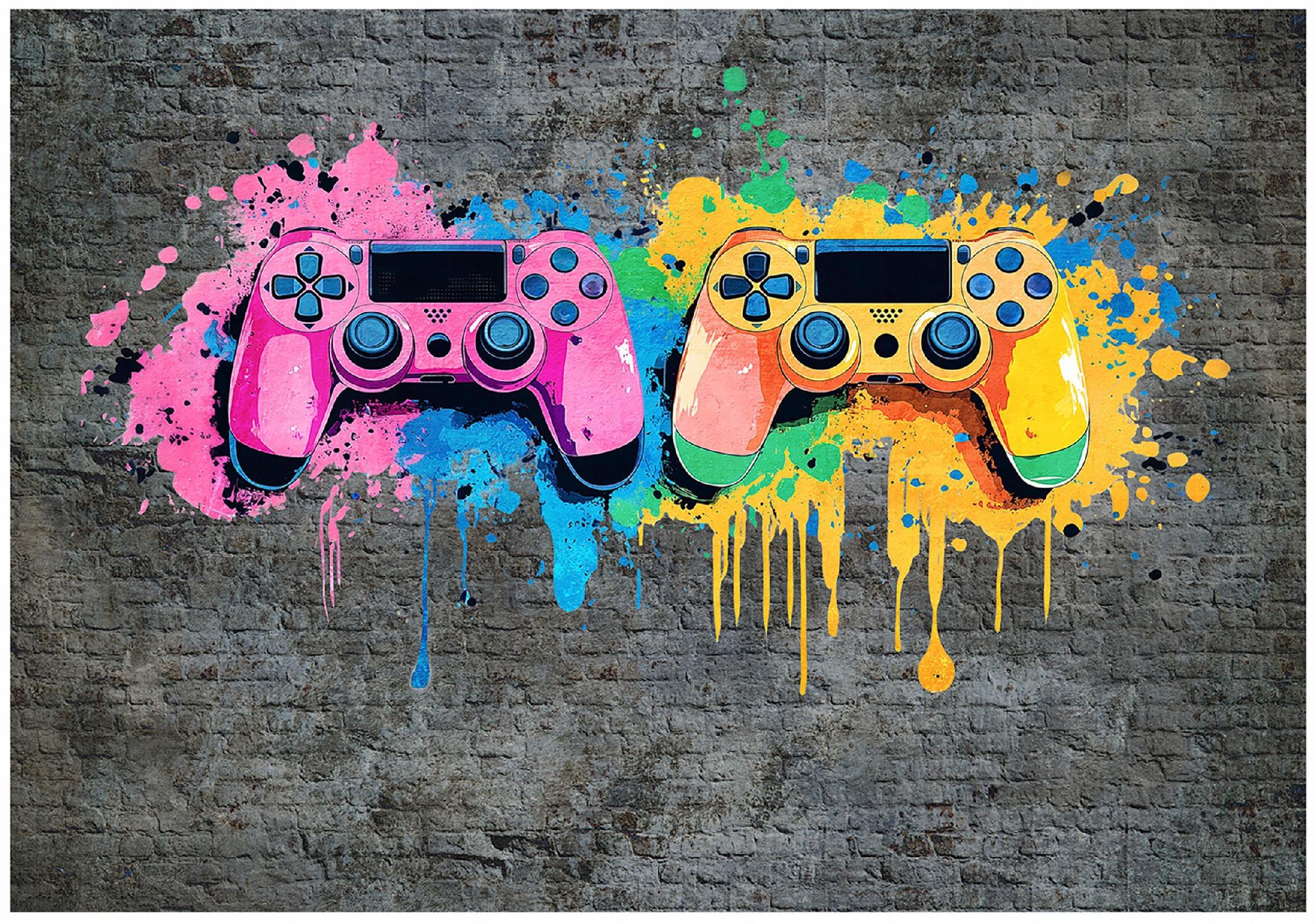 FOTOTAPETE Kinderzimmer Junge Gaming Vlies Tapete Kinder 150x105 - Multicolor, Papier (150/105cm) - Wallarena