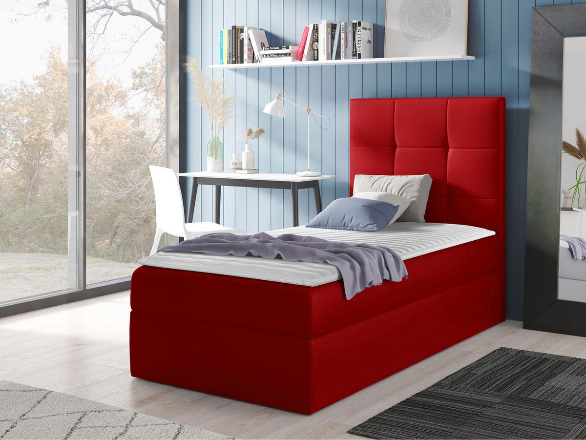 BOXBETT Mini 2, Seite zum Öffnen des Bettkastens: Rechts - H3 - Rot, Holz (90/200cm) - MIRJAN24