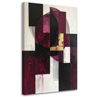 LEINWANDBILD 3D und geometrisch 20x30cm - Rot, Textil (20/30cm) - Feeby