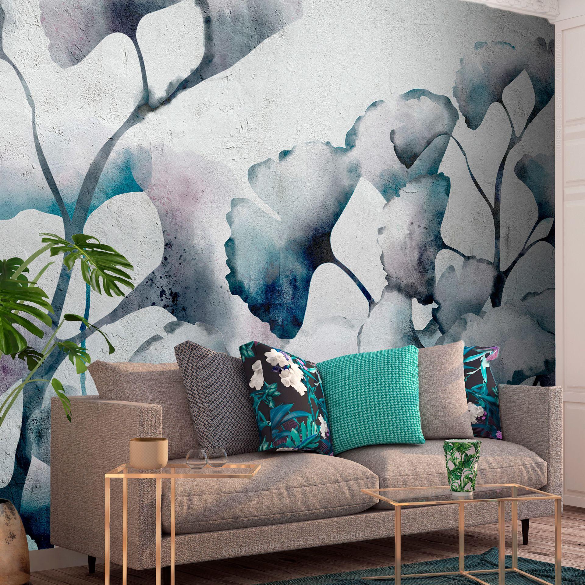 SELBSTKLEBENDE FOTOTAPETE 294/210 cm - Blau/Pink, Kunststoff/Textil (294/1cm) - KUNSTLOFT