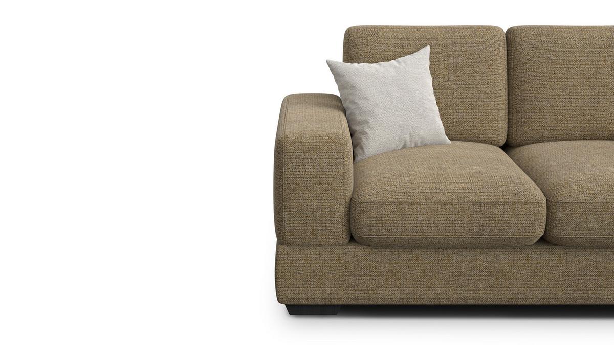 SOFA OTTO 2-Sitzer, taupe - Taupe/Schwarz, Holz/Textil (171/89/98cm) - Wozimo