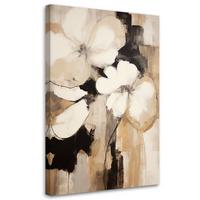 LEINWANDBILD Boho-Blumen 60x90cm - Beige, Textil (60/90cm) - Feeby