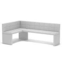 ECKBANK links MELVIN Kunstleder, 128/168 cm Weiß - Weiß, Holz/Kunststoff (128/168cm) - Idohome