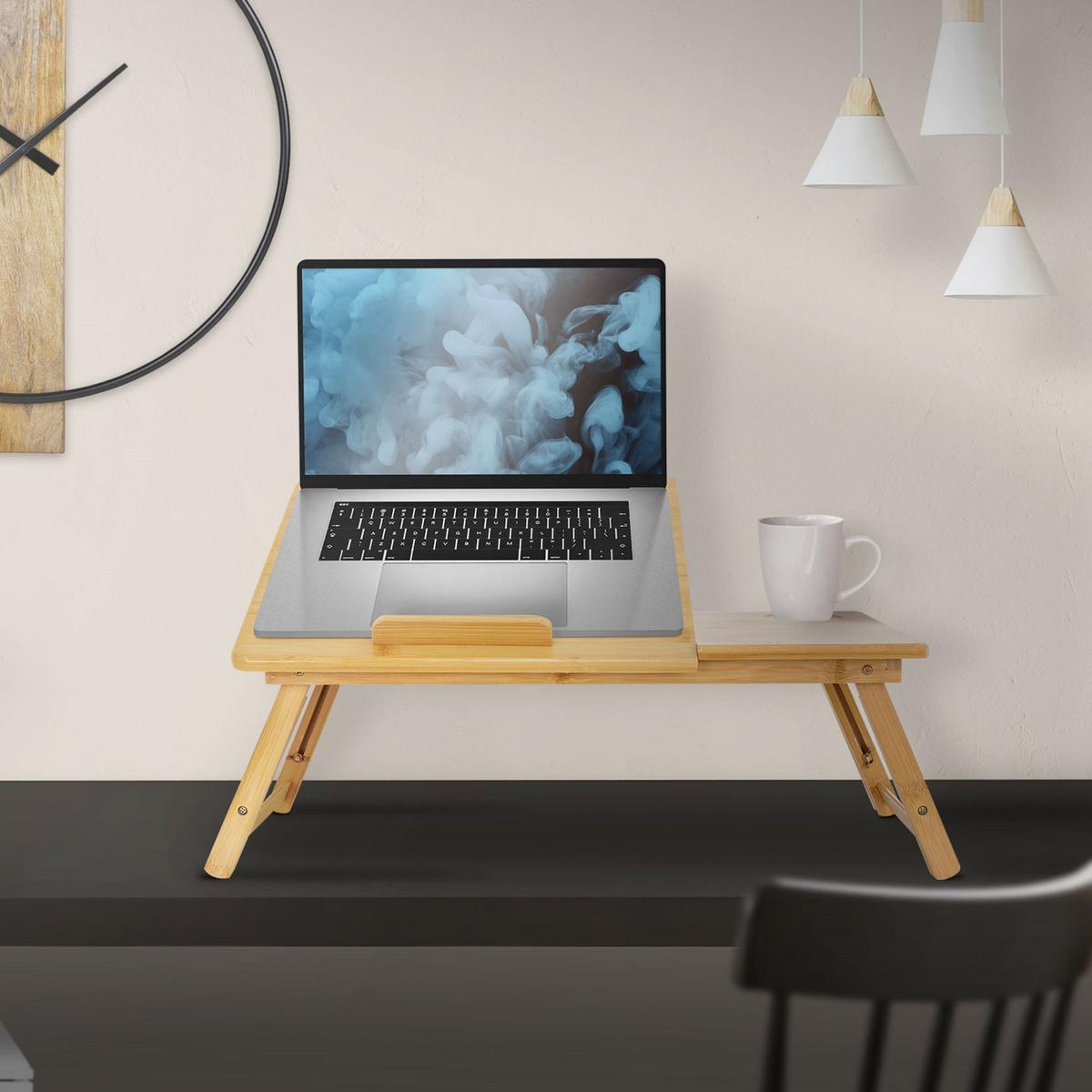LAPTOPTISCH Natur aus Bambus höhenverstellbar & klappbar - Naturfarben, Holz (74/34.5/27cm) - ML-DESIGN