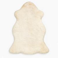 SCHAFFELL Lammfell natur meliert extra weich, ca. 110 cm, 3 Stück - Weiß/Naturfarben, Fell (60/110cm) - Provellus