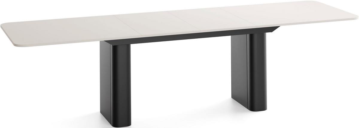 ESSTISCH Riven rechteckig ausziehbar verlängerbar mit Butterfly-Auszug, Kaschmir 200-296/90/76 cm - Kaschmir/Beige, Holzwerkstoff/Metall (90/296/76cm) - WFL GROUP