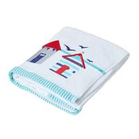 HANDTUCH Strandhaus weiß - Weiß, Textil (50/90cm) - Homescapes