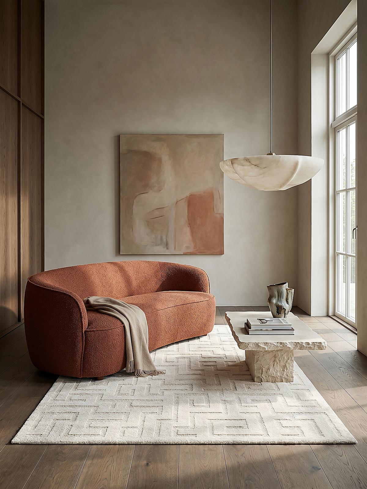 KURZFLORTEPPICH Geometrisch MUOTA Polypropylen Creme 160 x 220 cm - Beige, Textil (160/220cm) - KADIMA DESIGN