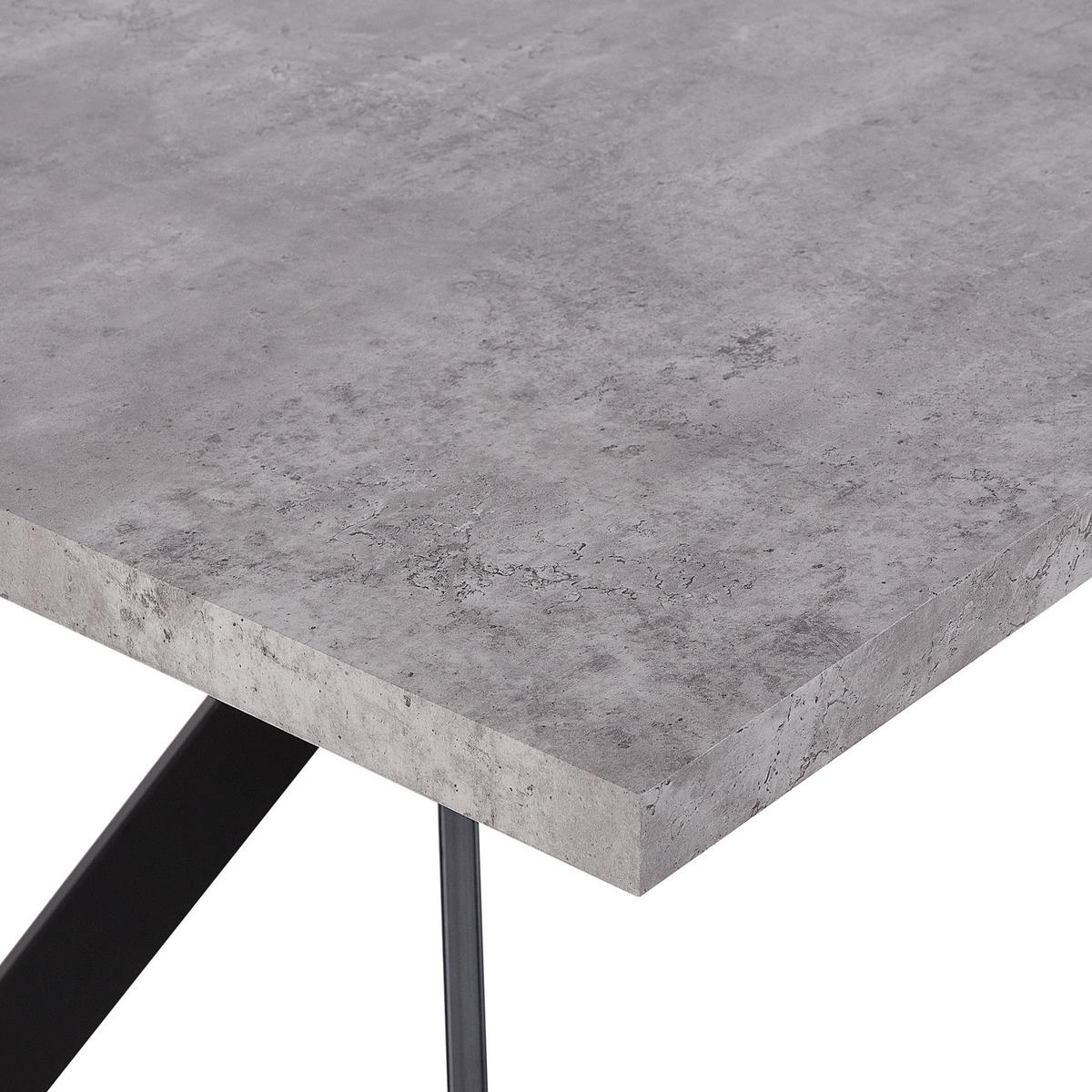 ESSTISCH 160/90/75 cm Hellgrau Rechteckig Benson - Grau, Holzwerkstoff (160/90/75cm) - Beliani