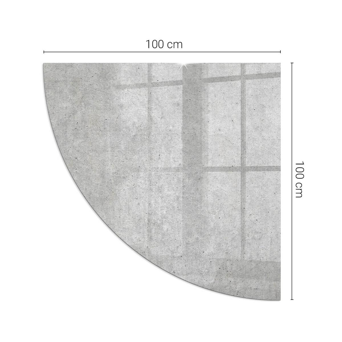 GLASPLATTE für Kamin 100x100 cm - Grau, Glas (100/100/0.4cm) - TULUP
