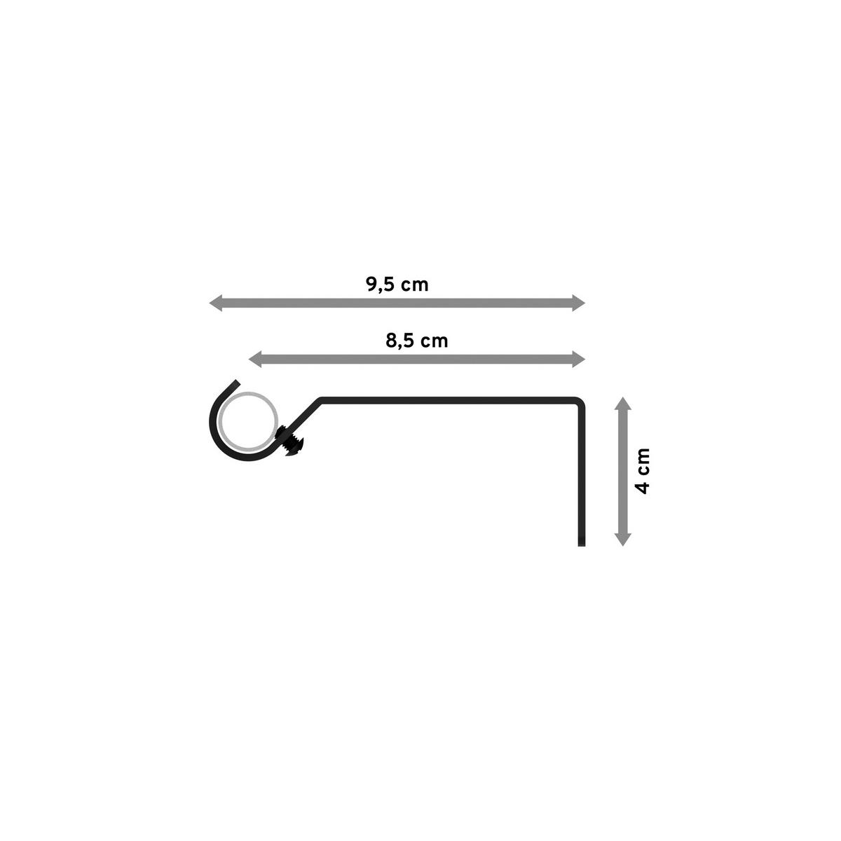 GARDINENSTANGE Olymp Alessia 100 cm, 1-läufig, 16 mm Ø Schwarz - Schwarz, Metall (100cm) - INTERDECO