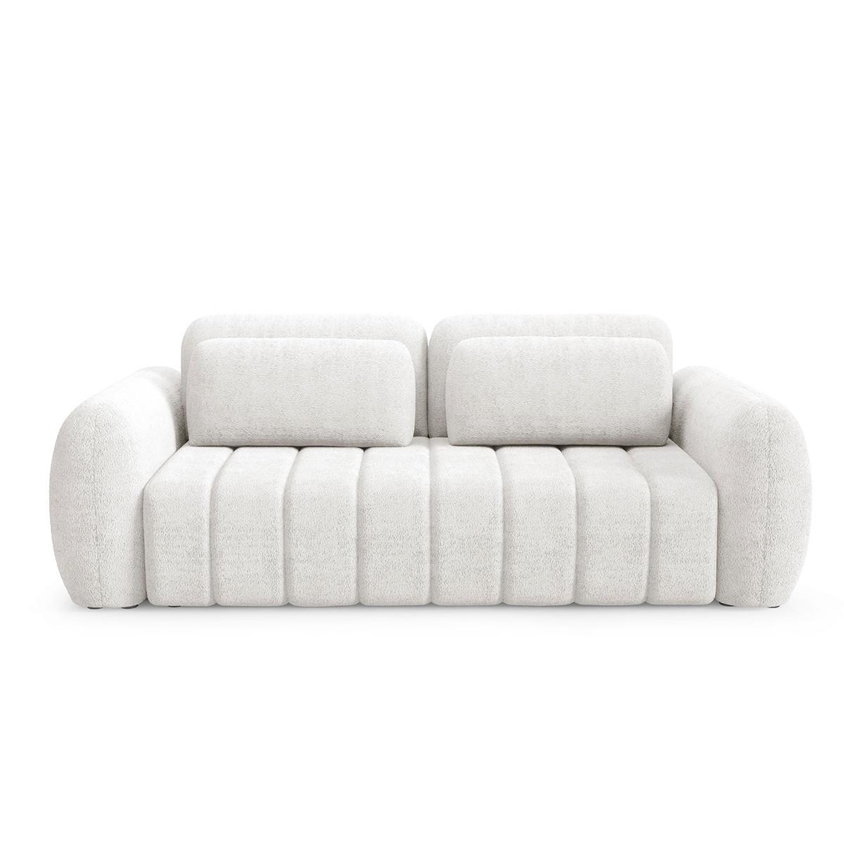 SOFA Cesar 3 Sitzplätze Weiß - Weiß, Holz (266/95/110cm) - Petits-meubles
