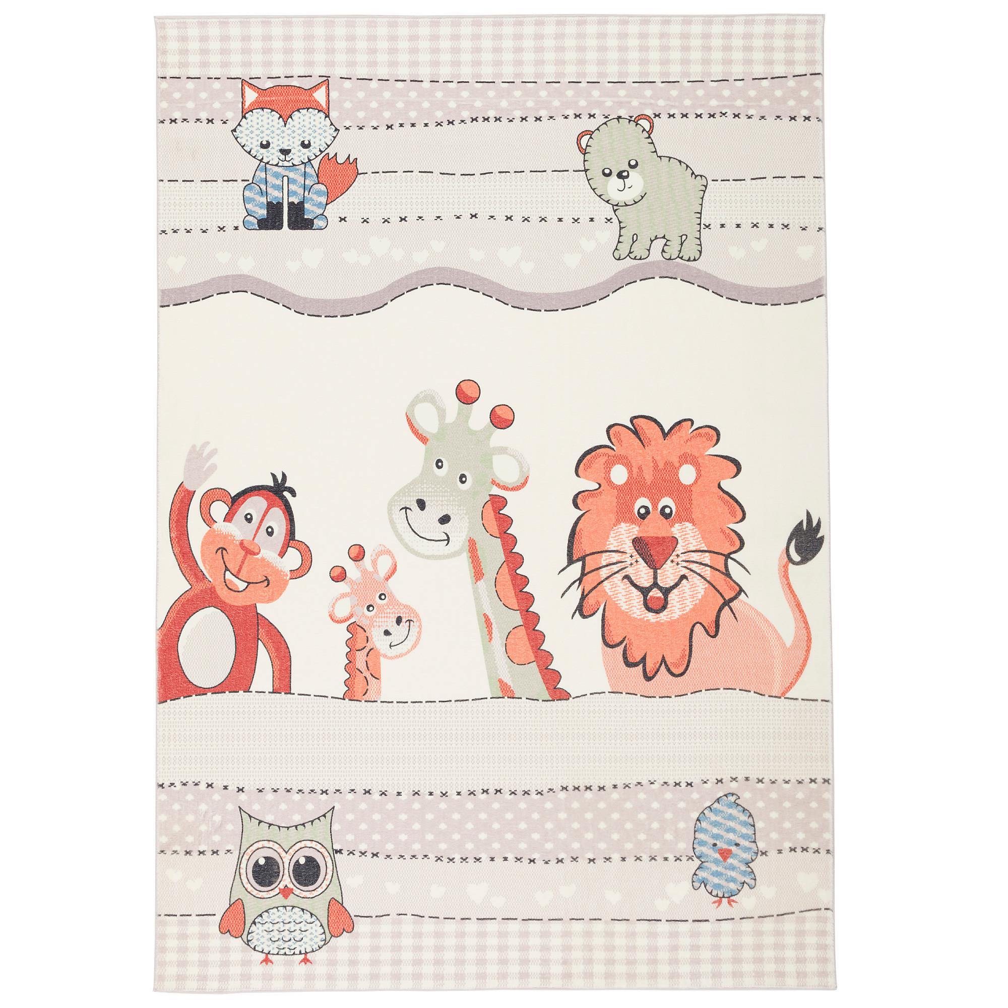 FELLTEPPICH PLUSH KIDS TIERWELT - Multicolor, Textil (160/230cm) - Pergamon