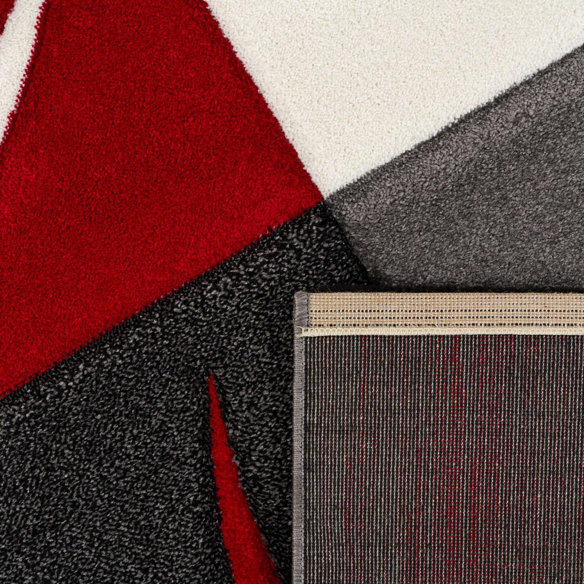 KURZFLORTEPPICH, kariert, Florhöhe 12 mm, Rot, 120 x 170 cm - Rot, Textil (170/120cm) - KADIMA DESIGN