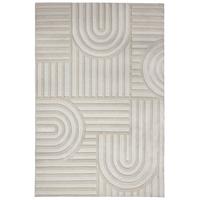 HOCHFLORTEPPICH ENRICK, Bogen-Relief, Creme, 200 x 300 cm - Beige, Textil (200/300cm) - KADIMA DESIGN