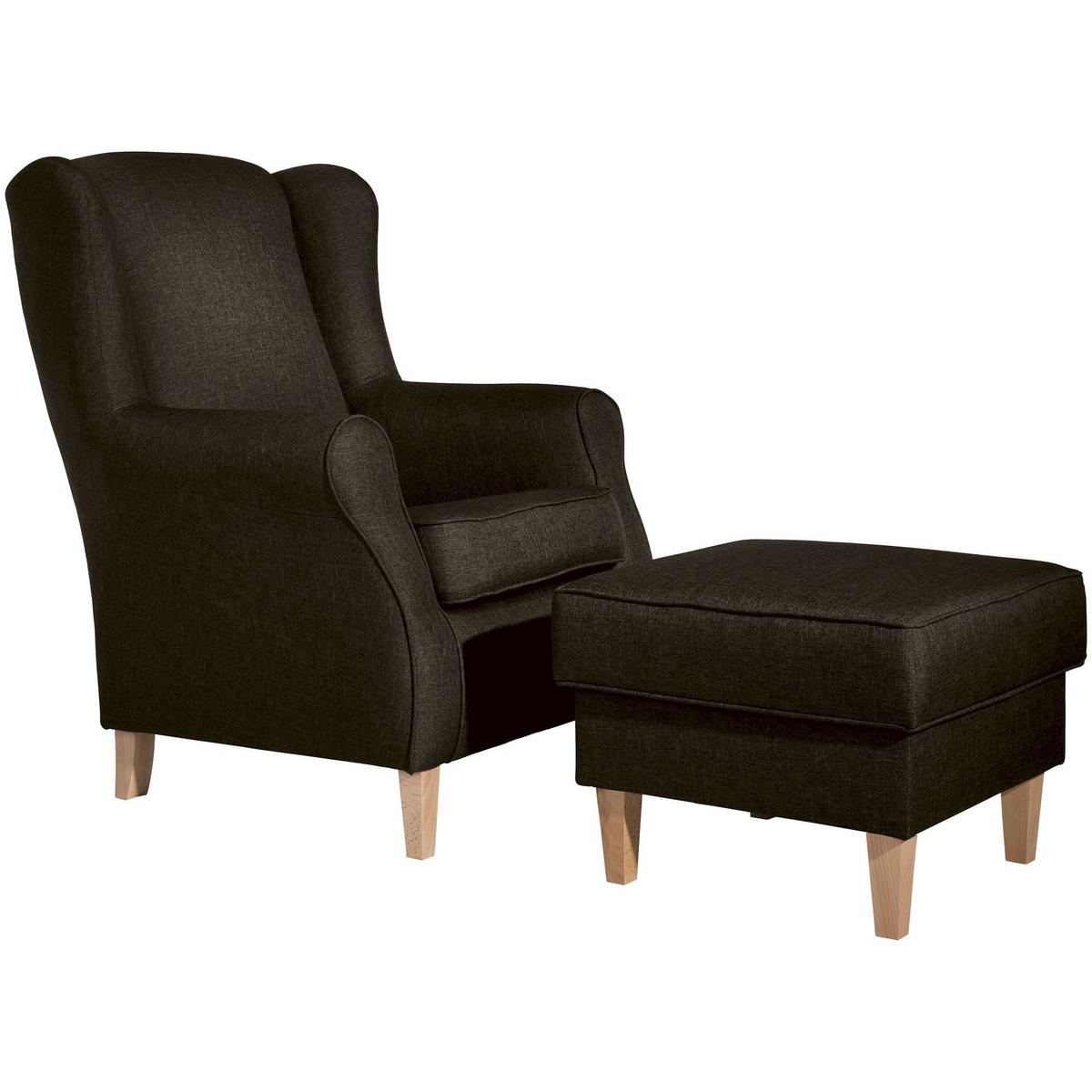 OHRENSESSEL Karlen Bezug Flachgewebe Buche natur / braun - Buchefarben/Braun, Kunststoff (86/103/77cm) - 58aufmkessel