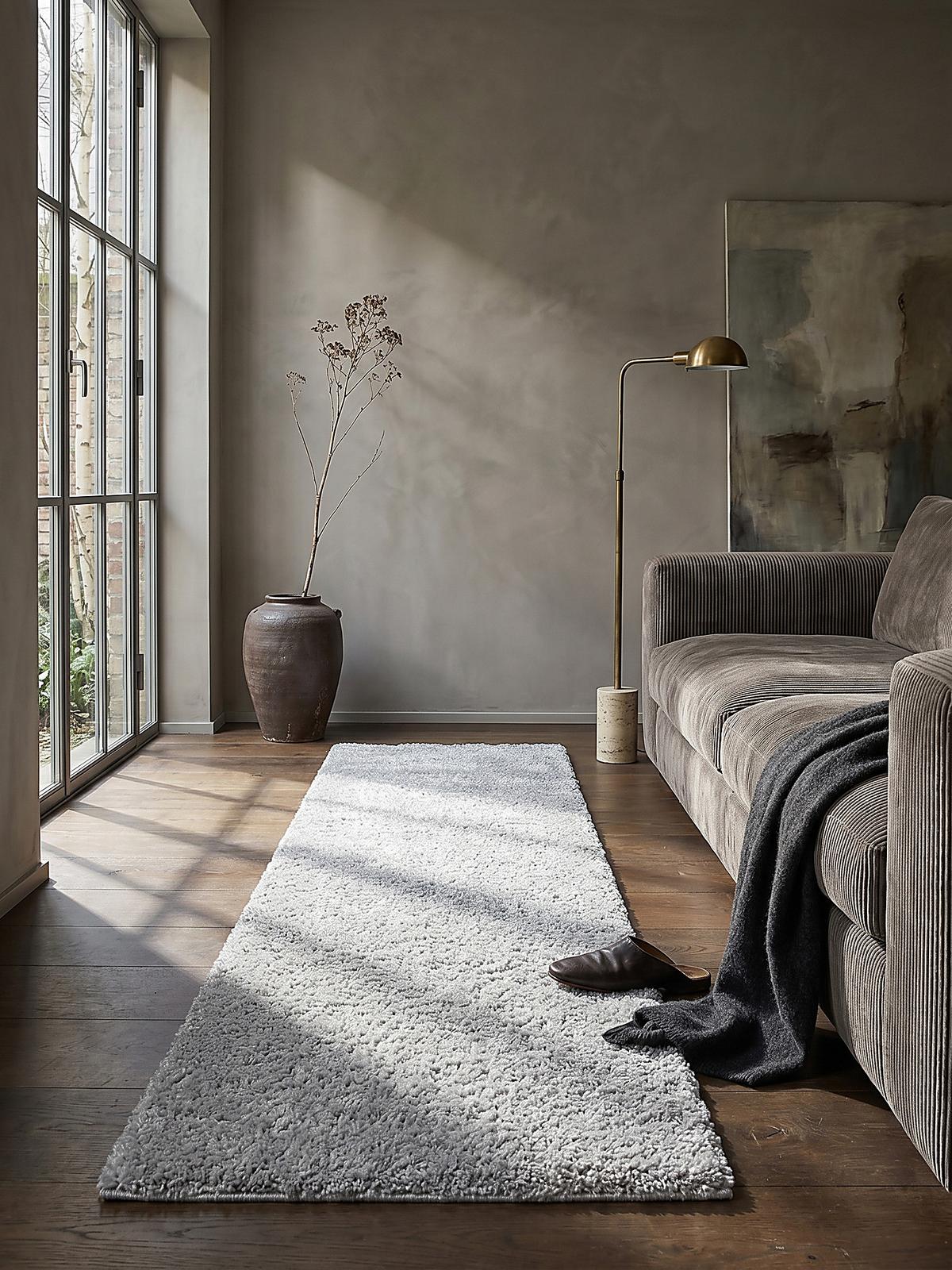 TEPPICH LYNE, einfarbig, Grau, 120 x 170 cm - Grau, Textil (170/120cm) - KADIMA DESIGN
