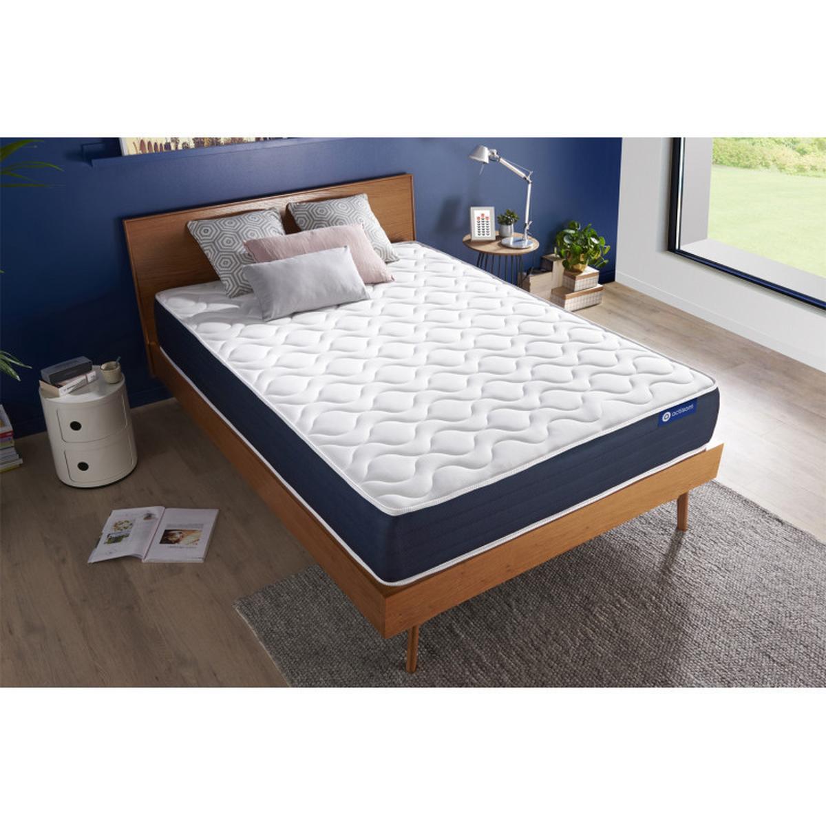 MATRATZE Actiflex sleep Taschenfederkern und Memory-Schaum 130 x 200 cm h2 - Weiß, Textil (130/200cm) - ACTISOM