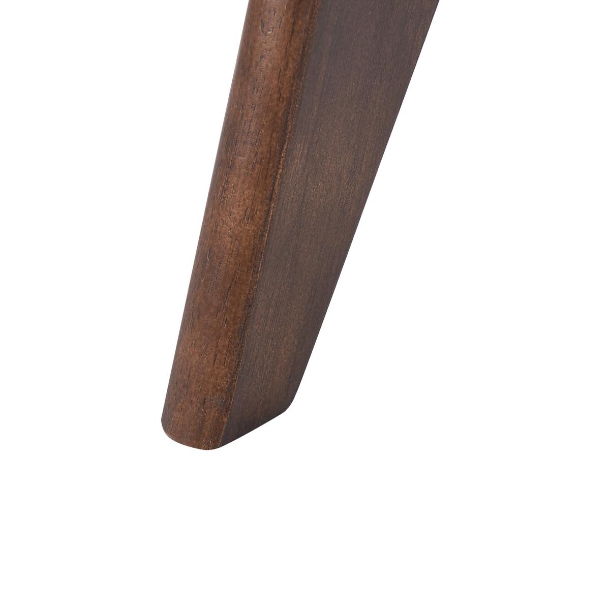 POLSTERBANK Chenillegewebe Hellblau/Dunkelbraun Tamre - Hellblau, Holz/Textil (118/48/46cm) - Beliani