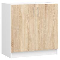 UNTERSCHRANK Weiß, Eiche Sonoma 82/80/44,5 - Weiß/Eiche Artisan, Holzwerkstoff (80/82/44.5cm) - RAUMHIRSCH FURNITURE