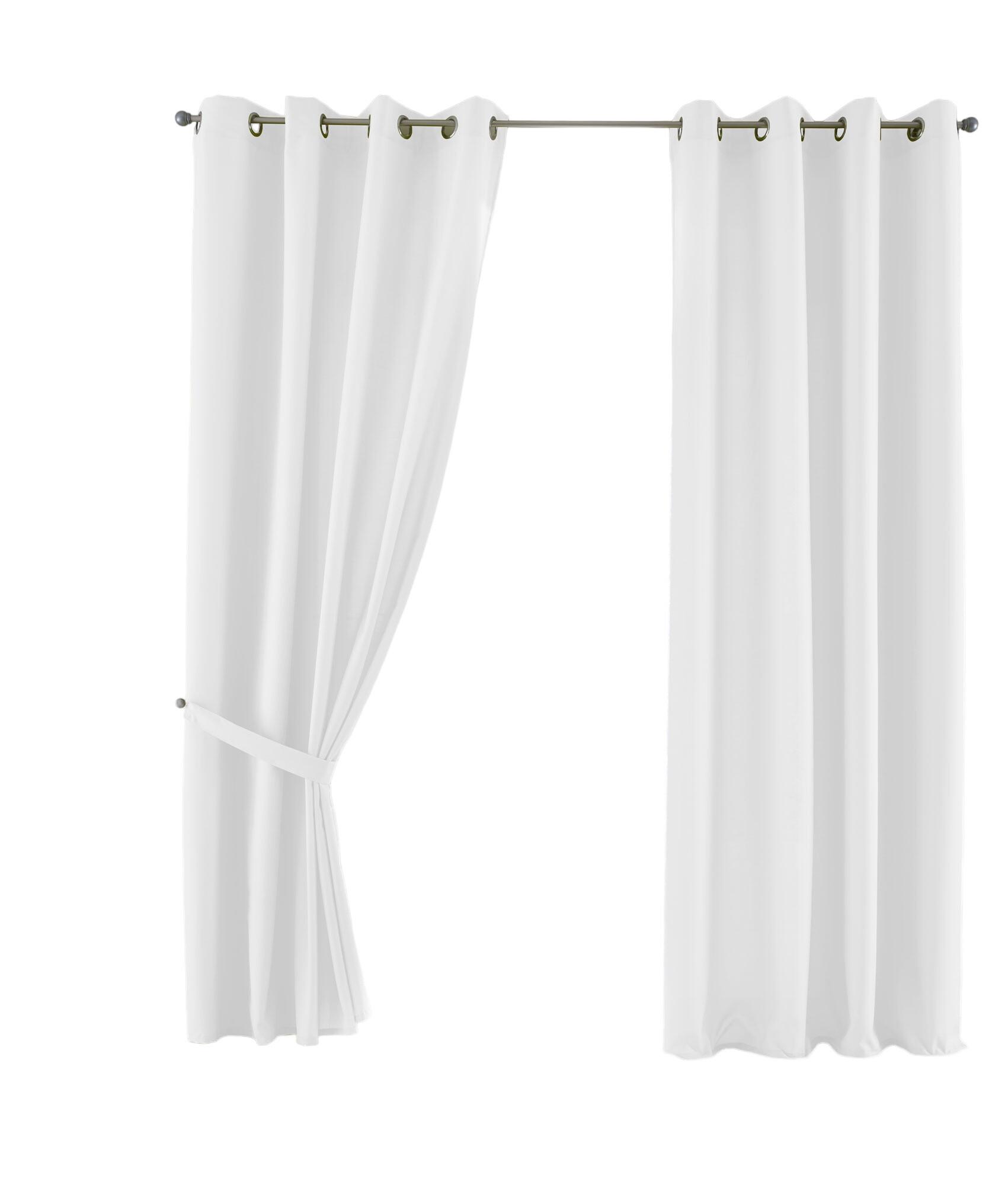 VORHANG 2ER SET PALERMO HxB 175x140 cm Weiß - Weiß, Textil (140/175cm) - Gardinenbox