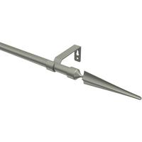 GARDINENSTANGE Olymp Lorenzo 160 cm, 1-läufig (ohne Ringe), 16 mm Ø Chrom matt - Chromfarben/Nickelfarben, Metall (160cm) - INTERDECO