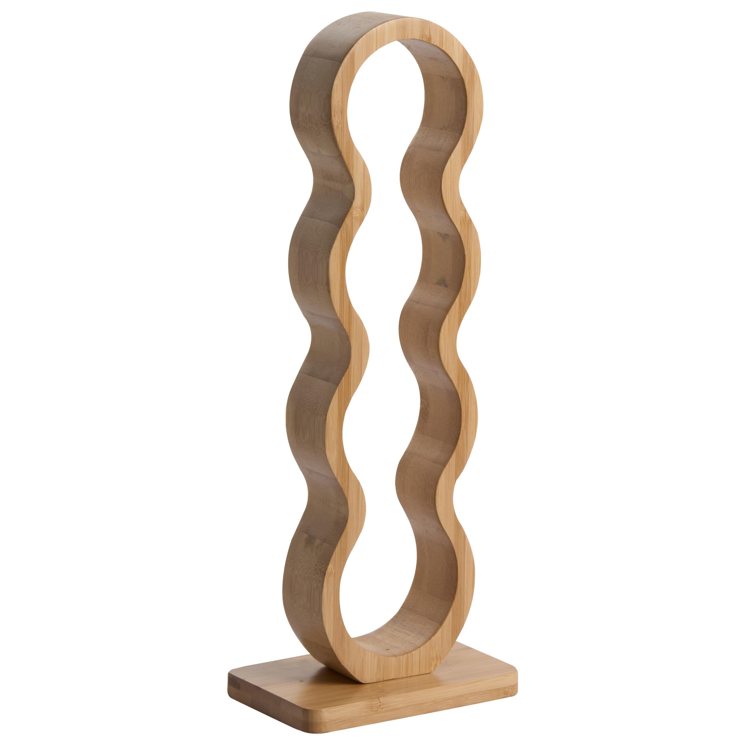WEINREGAL Bambus Hellbraun Cerise - Hellbraun/Braun, Holz (15/41/10cm) - Beliani