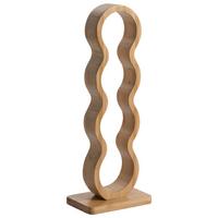WEINREGAL Bambus Hellbraun Cerise - Hellbraun/Braun, Holz (15/41/10cm) - Beliani