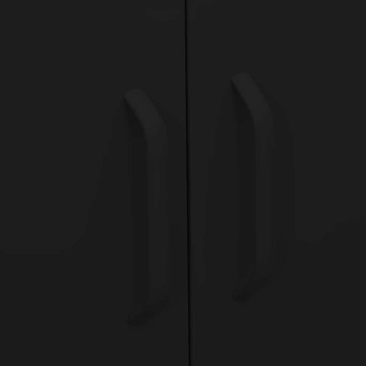 MEHRZWECKSCHRANK Watson 80/35/101.5 cm - Schwarz, Metall (80/101.5/35cm) - Nettlife
