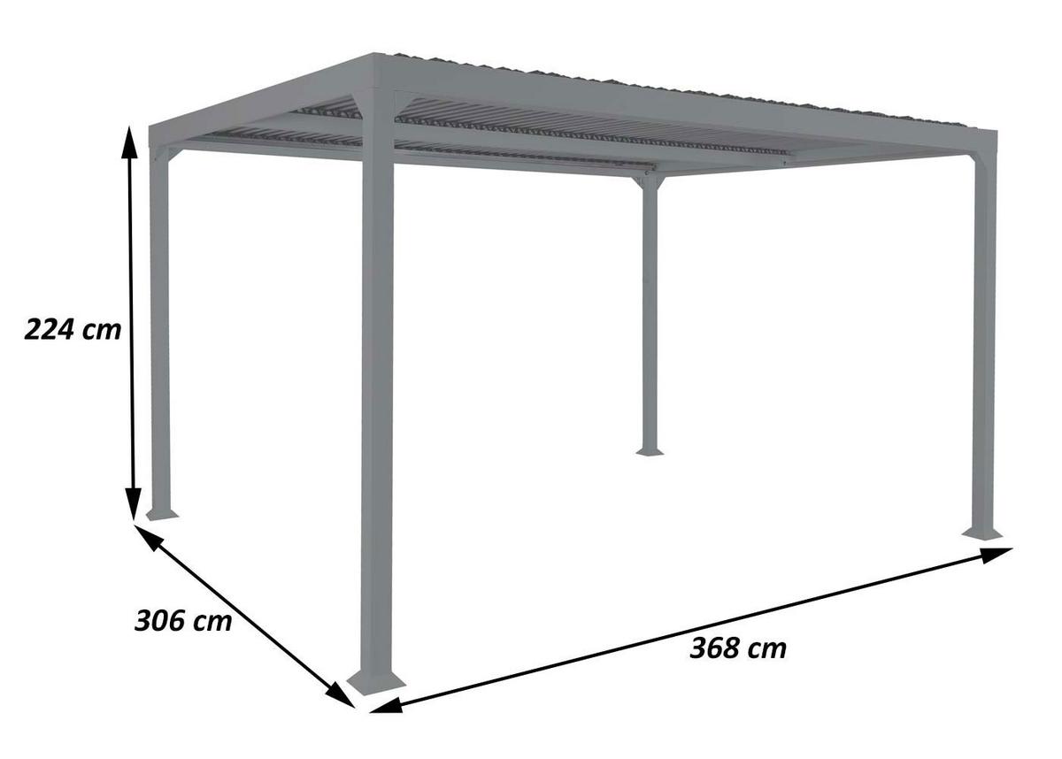 PERGOLA Anthrazit - Anthrazit, Metall (306/224/368cm) - MCW
