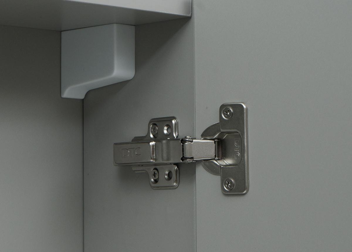 SPIEGELSCHRANK B19B Hochglanz Grau - Grau, Holz (80/70/16cm) - MCW