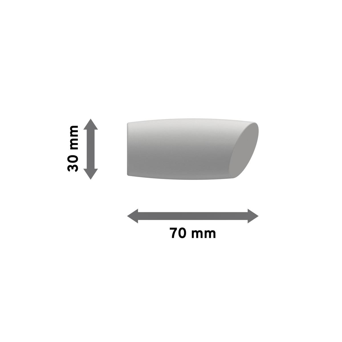 ENDSTÜCKE FÜR GARDINENSTANGEN 20 mm Ø, Etta Weiß, Packung 2 Stück - Weiß, Holz (7/3/3cm) - INTERDECO