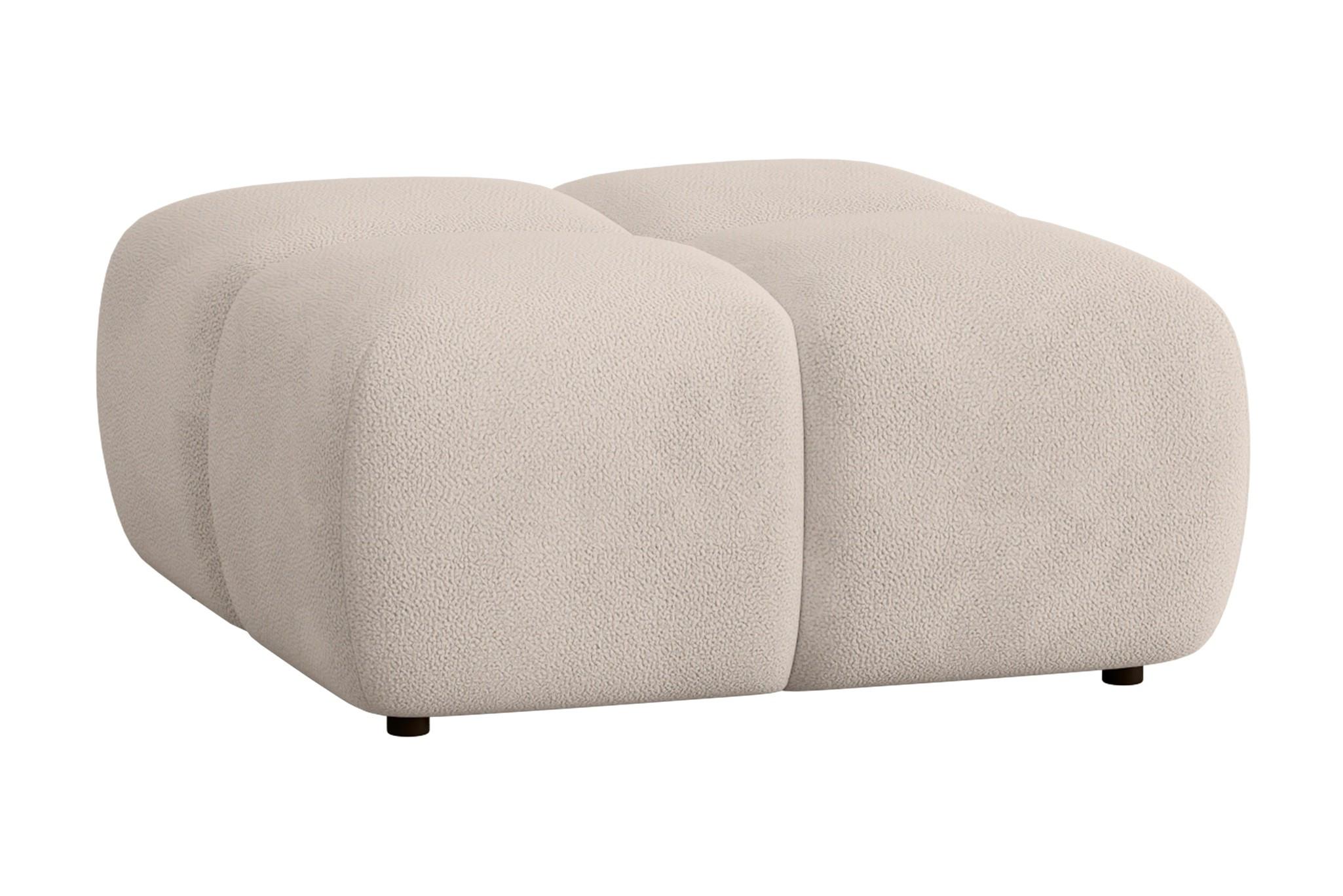 POLSTERHOCKER Vega - Beige, Holzwerkstoff/Textil (90/45/90cm) - Fun Möbel