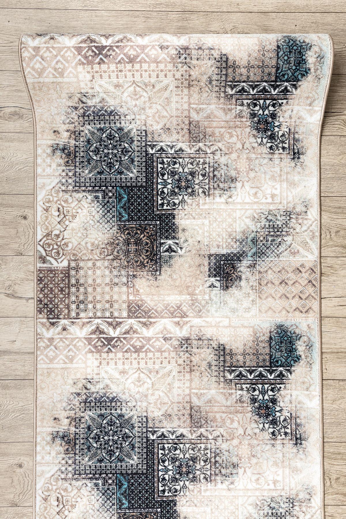 LÄUFER Antirutsch PATCHWORK 67/120 cm - Beige, Textil (67/120cm) - rugsX