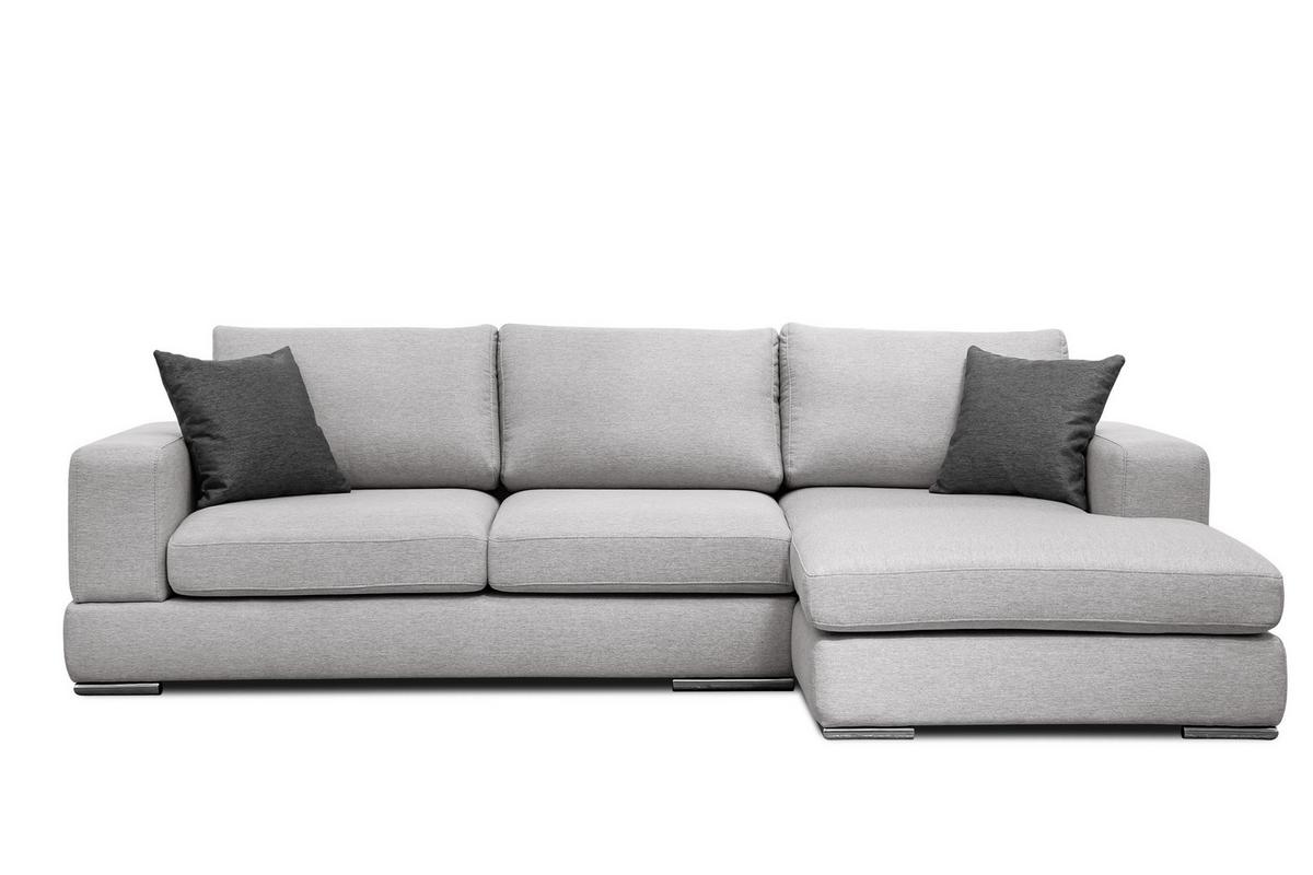 ECKSOFA OTTO 4-Sitzer, hellgrau - Hellgrau, Holzwerkstoff/Textil (279/159cm) - Wozimo