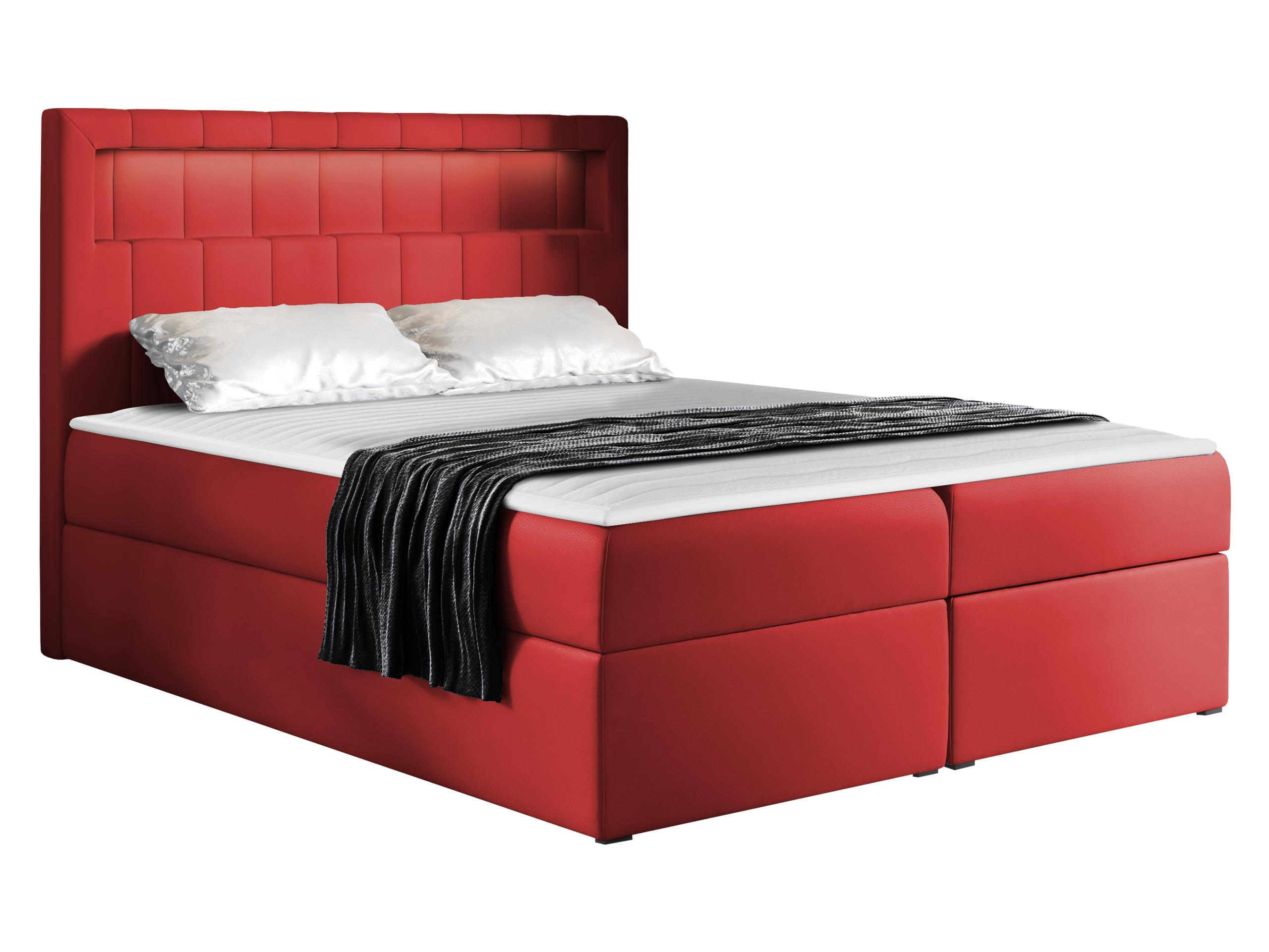BOXBETT Aspen - H3 - Rot, Holz/Textil (160/200cm) - MIRJAN24