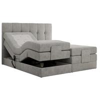 BOXBETT VITTORIA 200/200 - Hellgrau Struktur - H3 - Hellgrau, Holz/Textil (200/200cm) - MKS