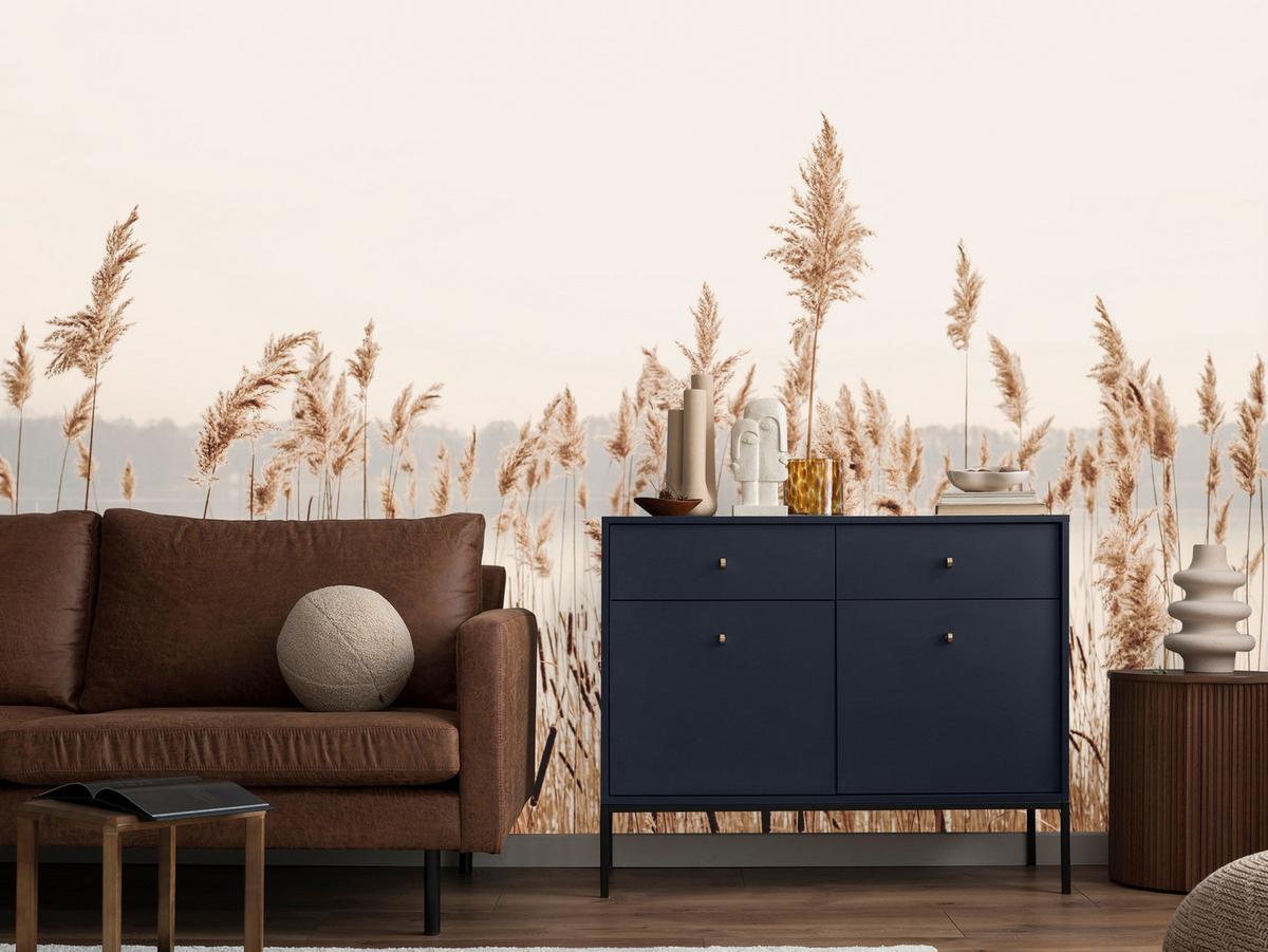 FOTOTAPETE für Wohnzimmer Pflanzen Natur 450x315 - Beige/Braun, Papier (450/315cm) - Muralo