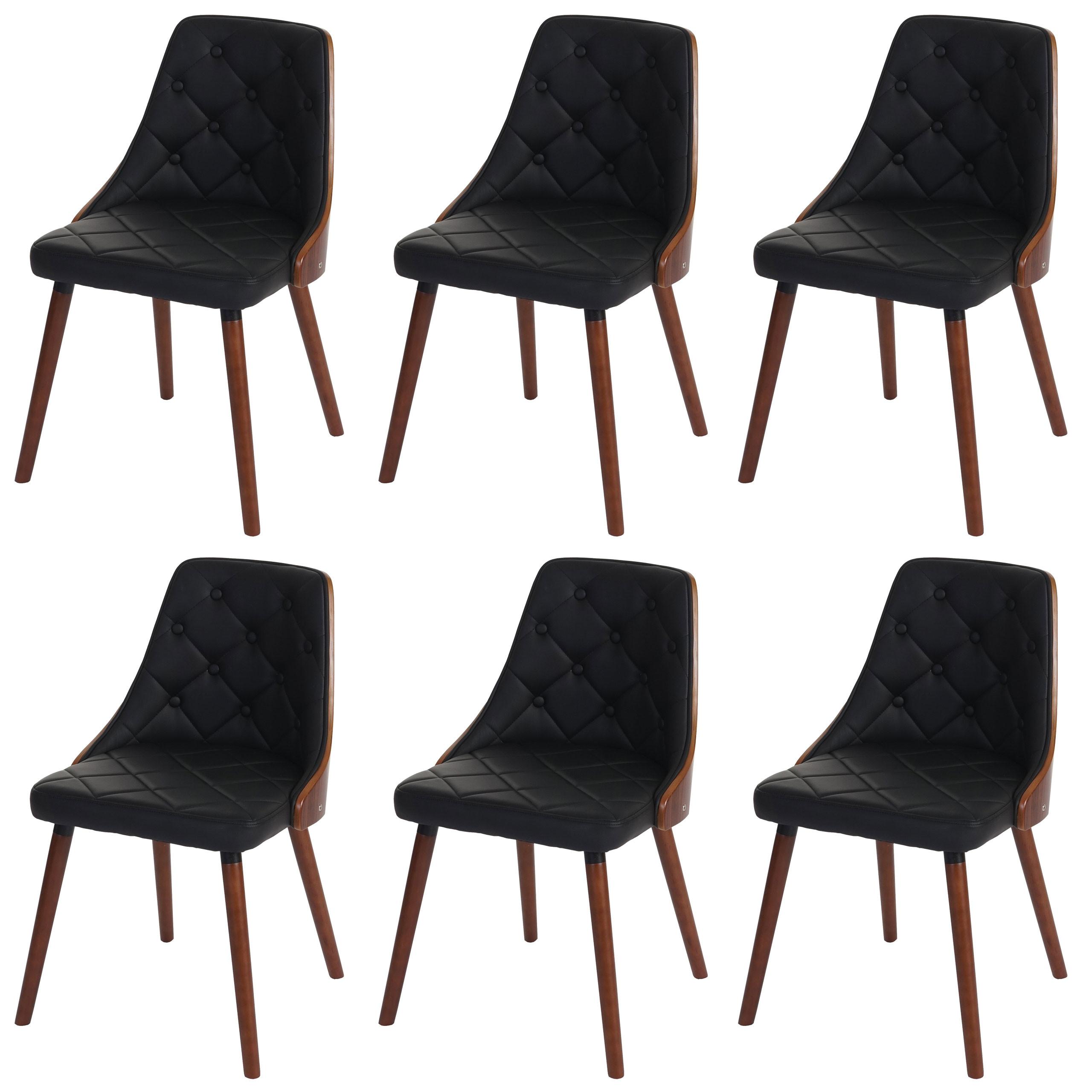 ESSZIMMERSTUHL Schwarz 6er-Set - Schwarz, Textil (50/82/53cm) - MCW