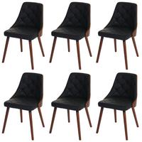 ESSZIMMERSTUHL Schwarz 6er-Set - Schwarz, Textil (50/82/53cm) - MCW