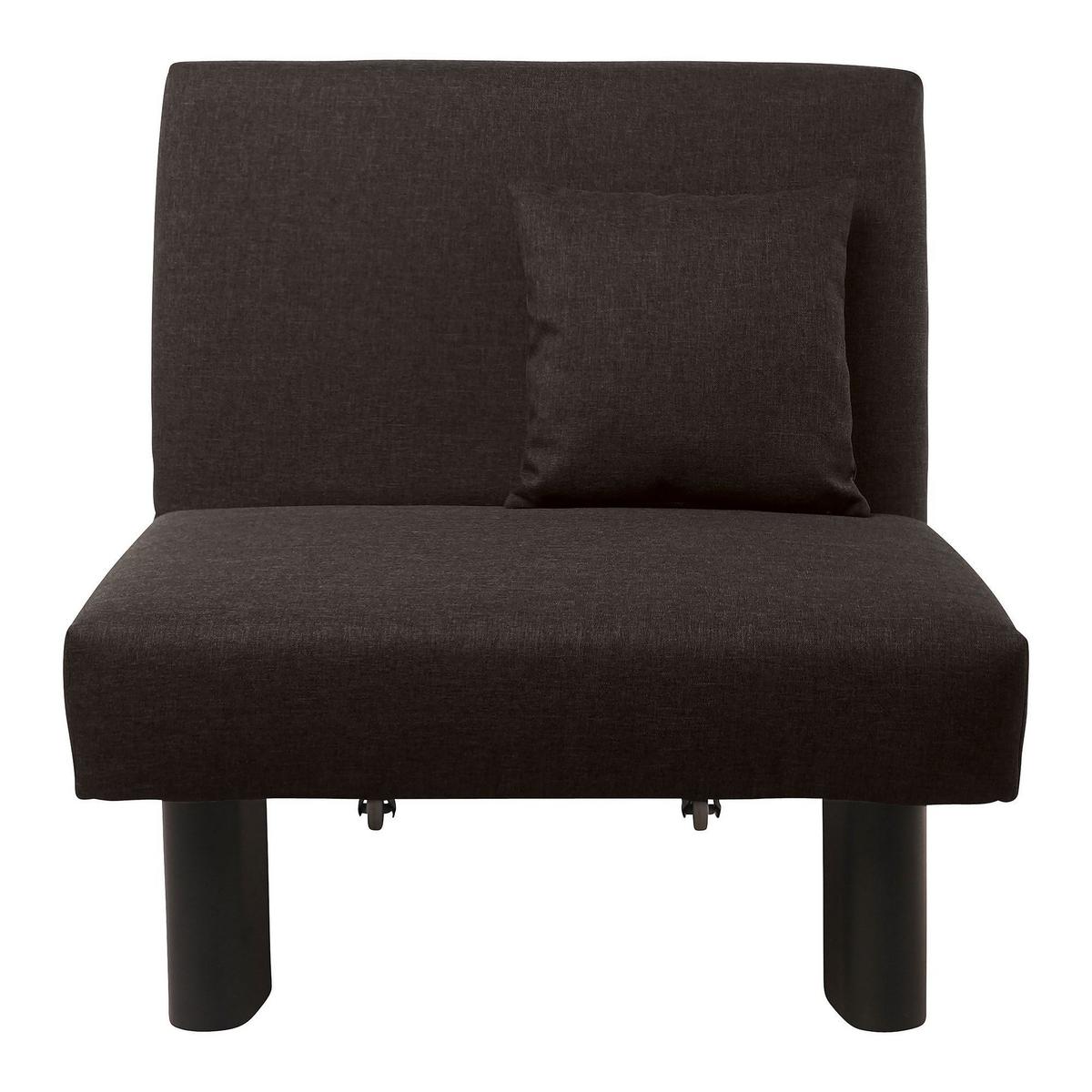 FALTSESSEL Kalomira Bezug Flachgewebe Metall schwarz / schoko - Braun, Kunststoff (100/85/85cm) - 58aufmkessel