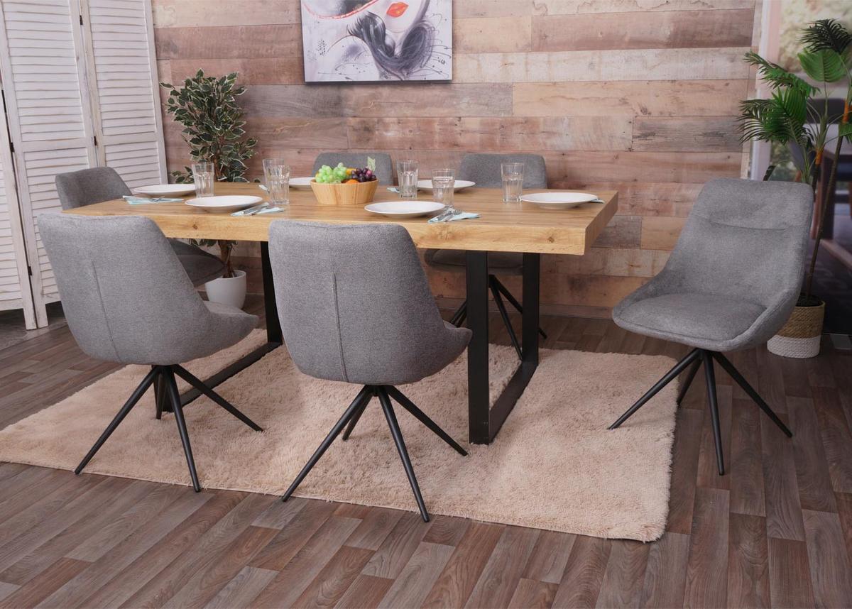 ESSZIMMERSTUHL Grau 2er-Set - Grau, Textil (51/86/60cm) - MCW