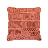 DEKOKISSEN Orange 45/45 cm Akkoy - Orange, Naturmaterialien/Textil (45/45cm) - Beliani