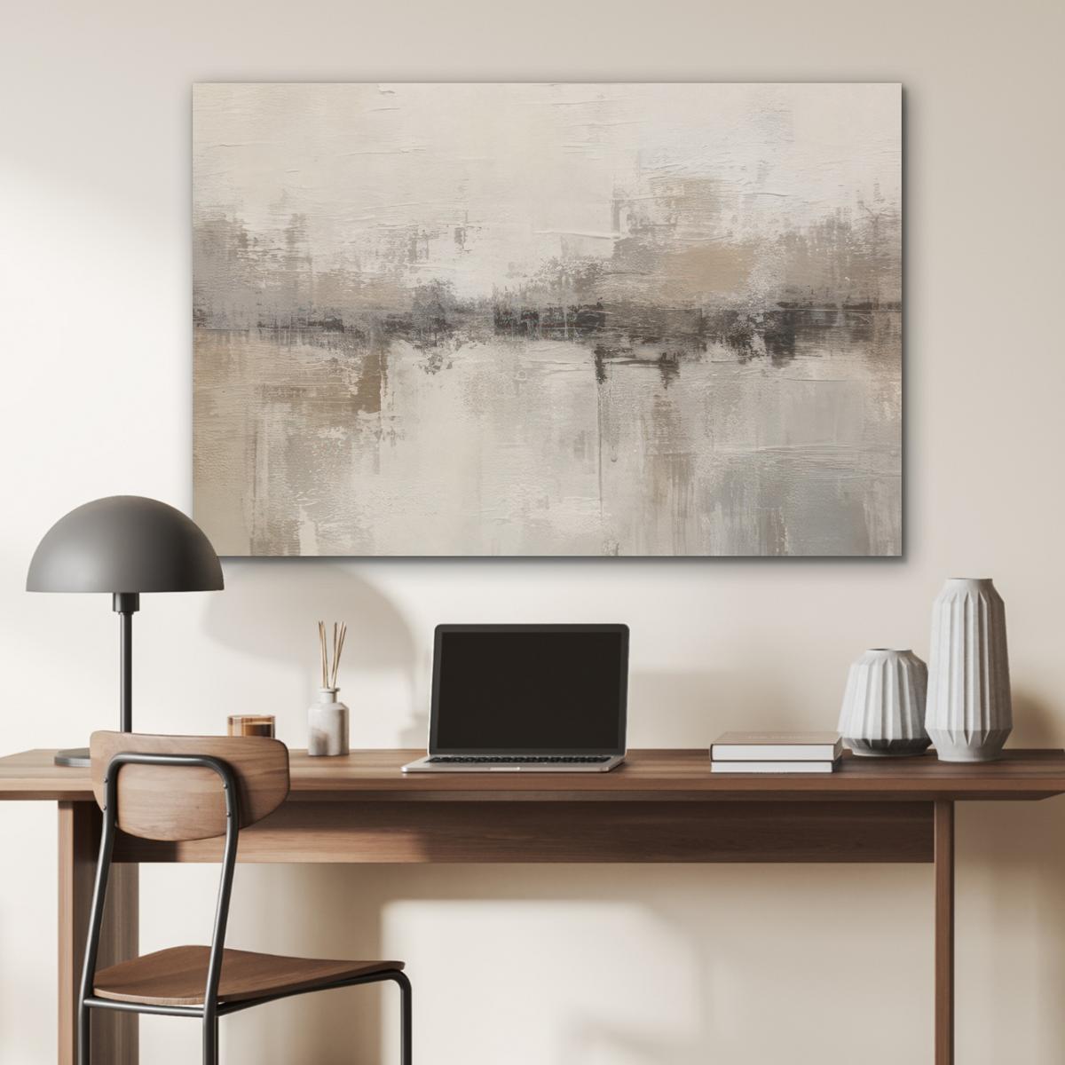 AKUSTIKBILD Moderne Kunst - Abstrakt - Beige Akustikpaneele 90x60 cm - Beige, Kunststoff (90/60/0.9cm) - MuchoWow