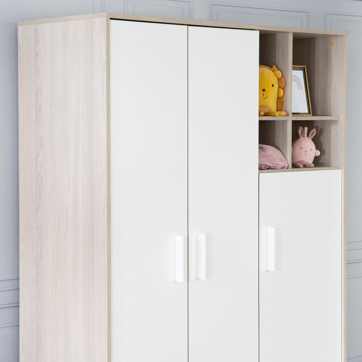 KLEIDERSCHRANK Olaf - Weiß, Holz/Holzwerkstoff (131.5/190/52.5cm) - Roba