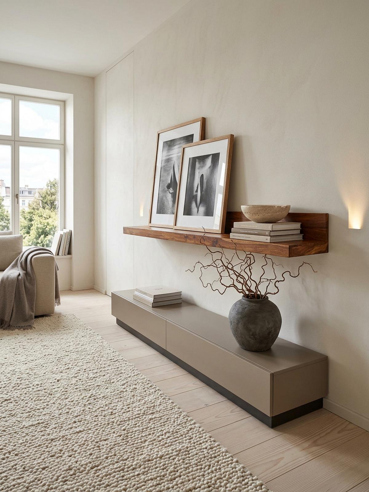 WANDREGAL Massivholz Landhausstil 140 cm Naturprodukt - Braun, Holz (140/17/24cm) - KADIMA DESIGN