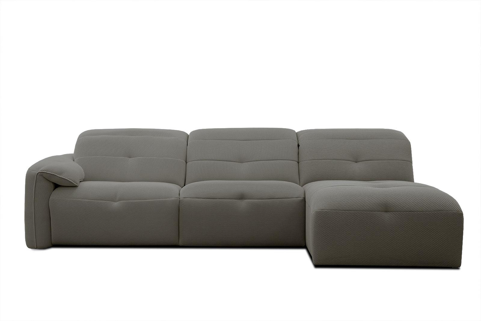 ECKSOFA TRENTO 4-Sitzer, taupe - Taupe/Schwarz, Holzwerkstoff/Kunststoff (262/165cm) - Wozimo