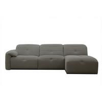 ECKSOFA TRENTO 4-Sitzer, taupe - Taupe/Schwarz, Holzwerkstoff/Kunststoff (262/165cm) - Wozimo